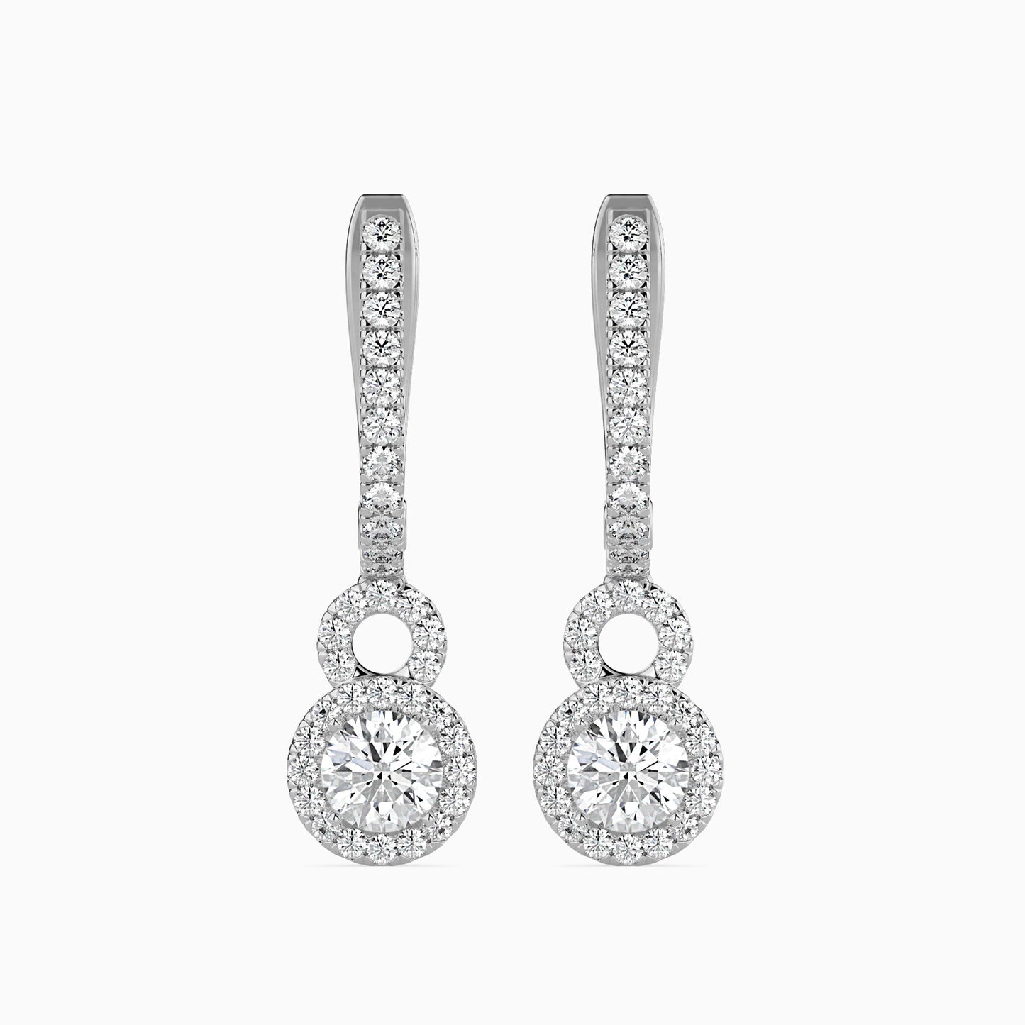 Percy Solitaire Diamond Earring Platinum