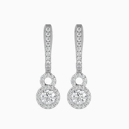 Percy Solitaire Diamond Earring Platinum