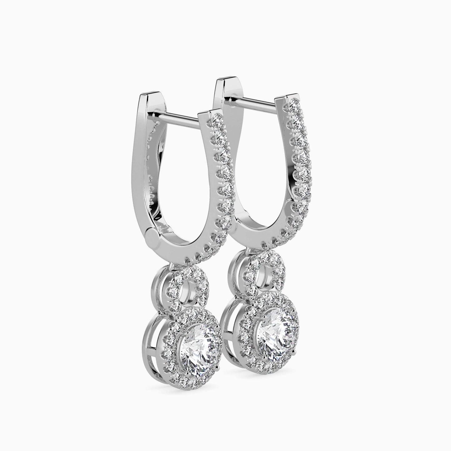 Percy Solitaire Diamond Earring Platinum