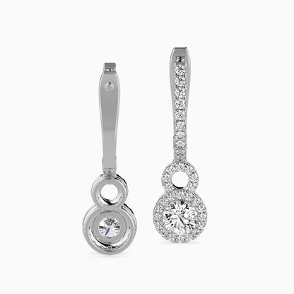 Percy Solitaire Diamond Earring White Gold