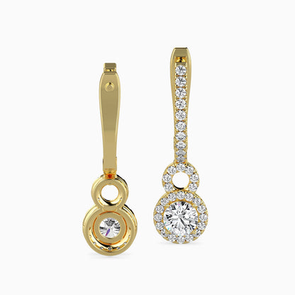 Percy Solitaire Diamond Earring Yellow Gold