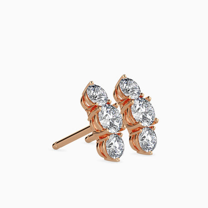 Martina Diamond Solitaire Earring Rose Gold