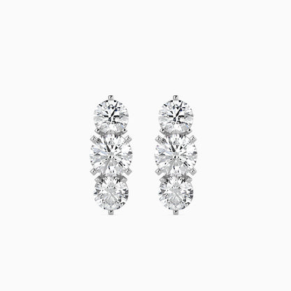 Martina Diamond Solitaire Earring White Gold