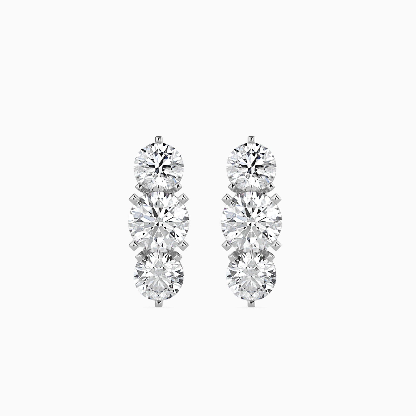 Martina Diamond Solitaire Earring Platinum