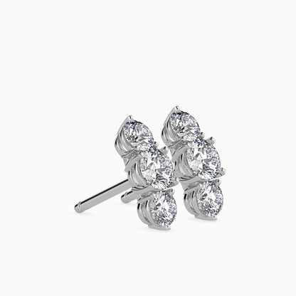 Martina Diamond Solitaire Earring White Gold