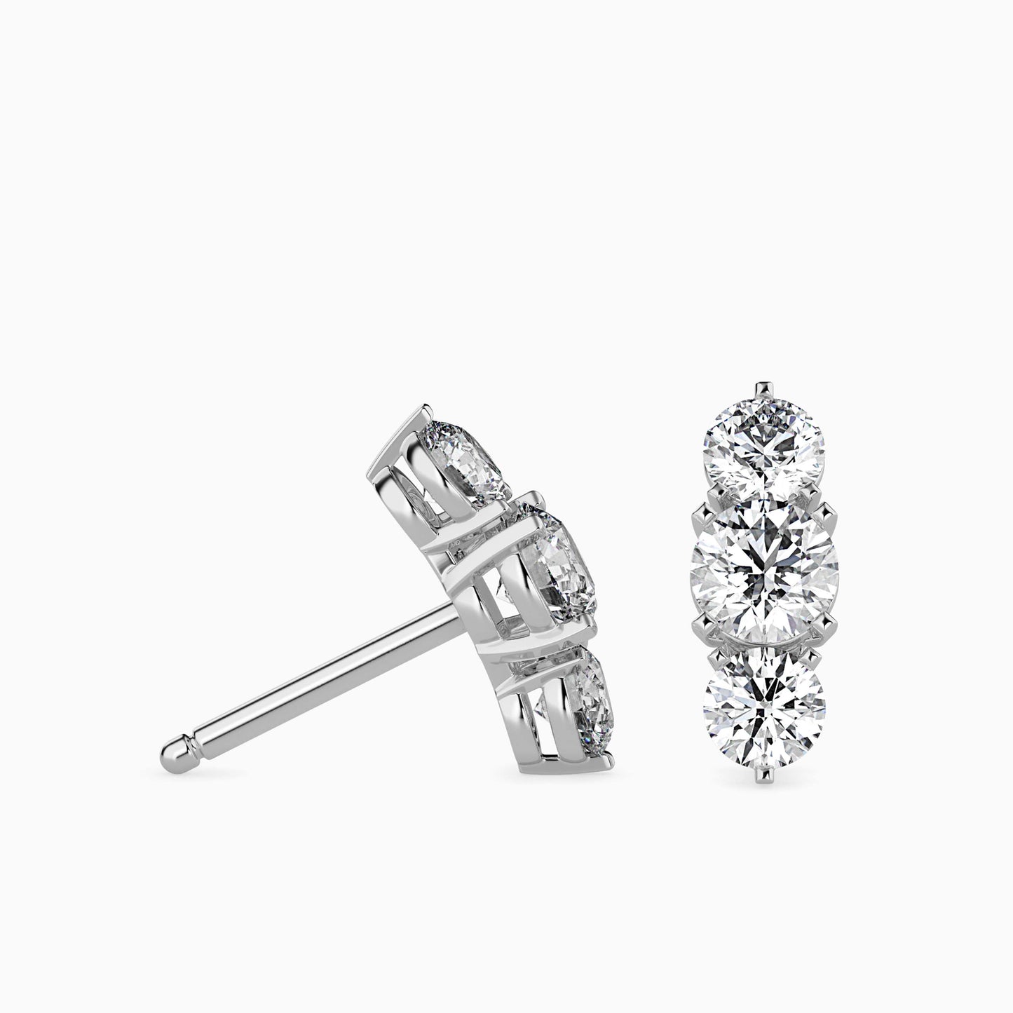 Martina Diamond Solitaire Earring White Gold