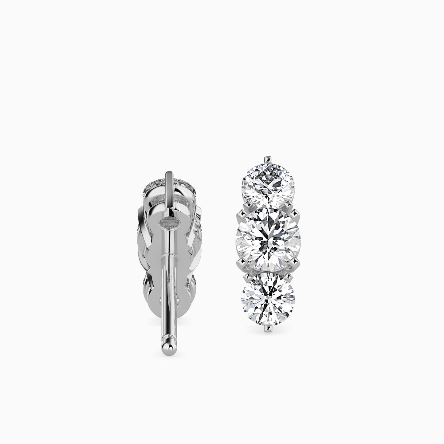 Martina Diamond Solitaire Earring White Gold