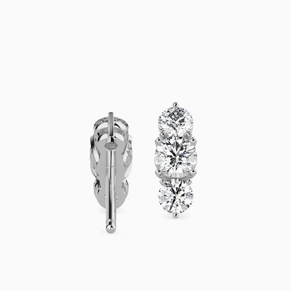 Martina Diamond Solitaire Earring Platinum