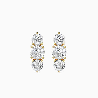 Martina Diamond Solitaire Earring Yellow Gold