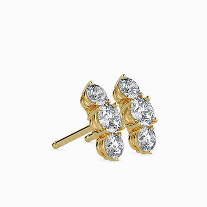 Martina Diamond Solitaire Earring Yellow Gold