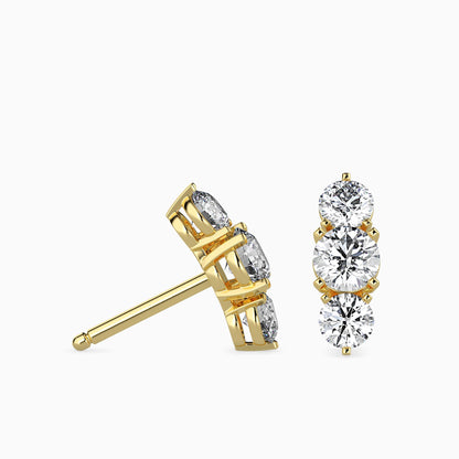 Martina Diamond Solitaire Earring Yellow Gold