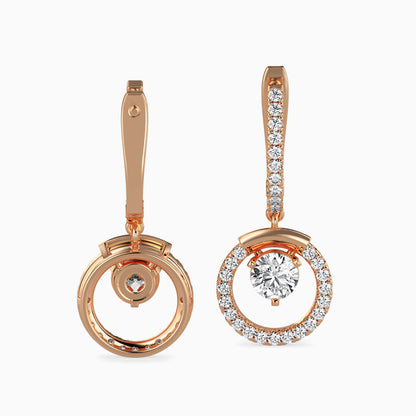 Clio Diamond Solitaire Earring Rose Gold