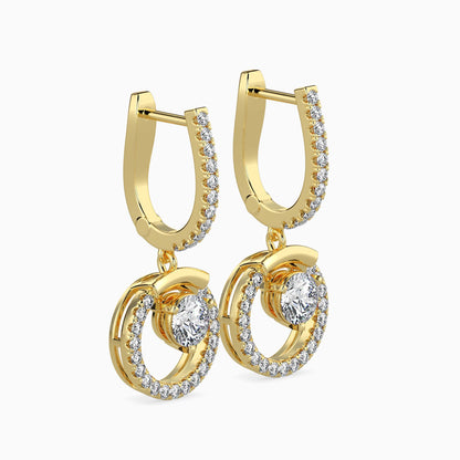 Clio Diamond Solitaire Earring Yellow Gold