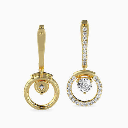 Clio Diamond Solitaire Earring Yellow Gold