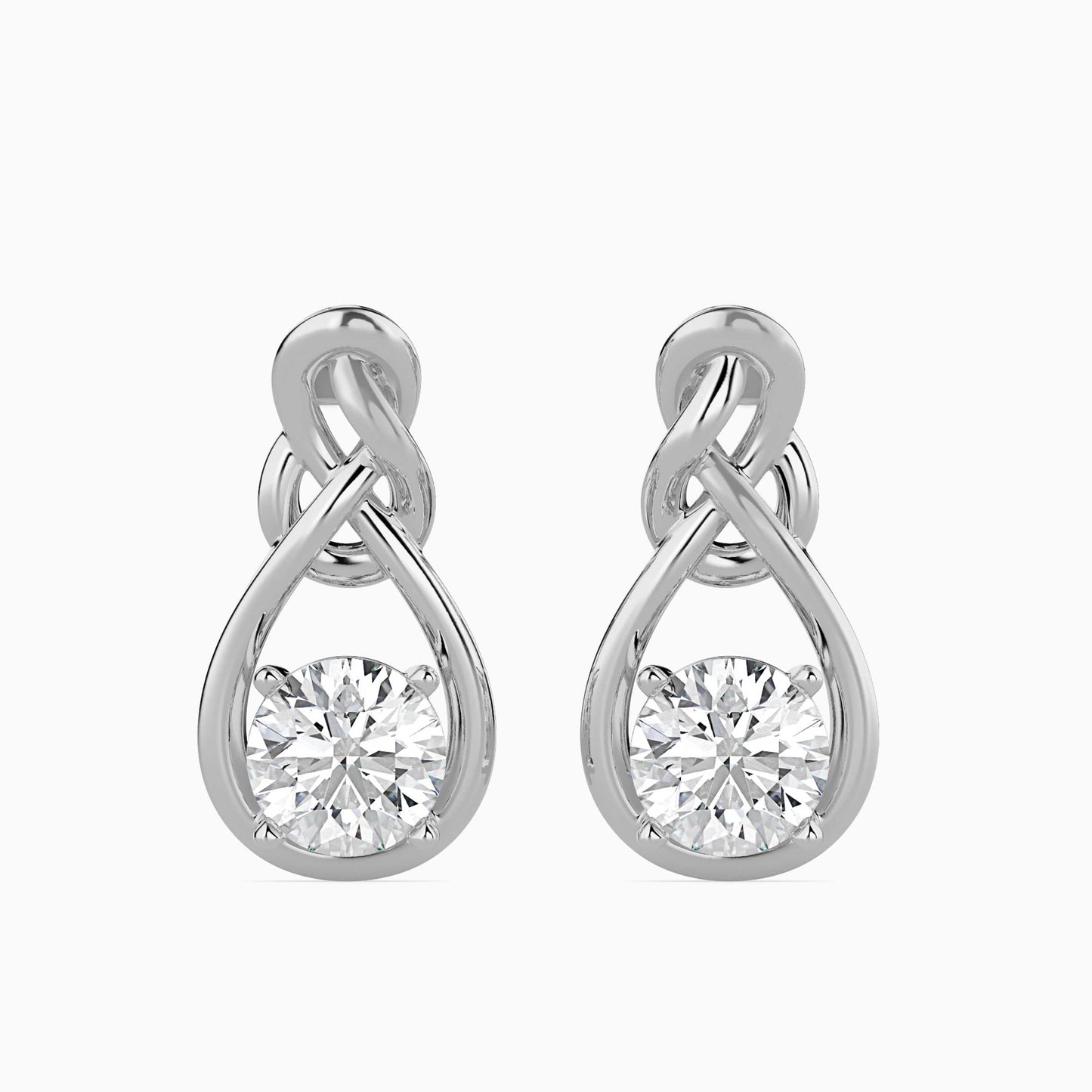 Natty Diamond Solitaire Earring White Gold