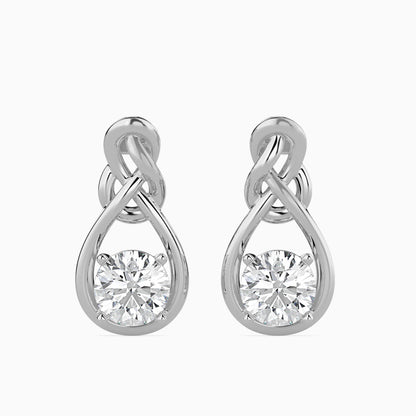 Natty Diamond Solitaire Earring White Gold