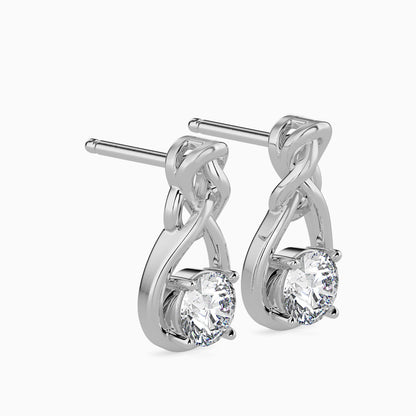 Natty Diamond Solitaire Earring White Gold