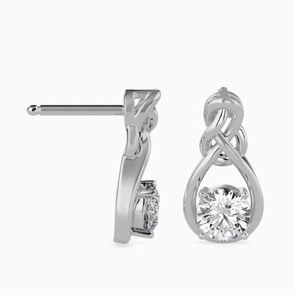 Natty Diamond Solitaire Earring White Gold