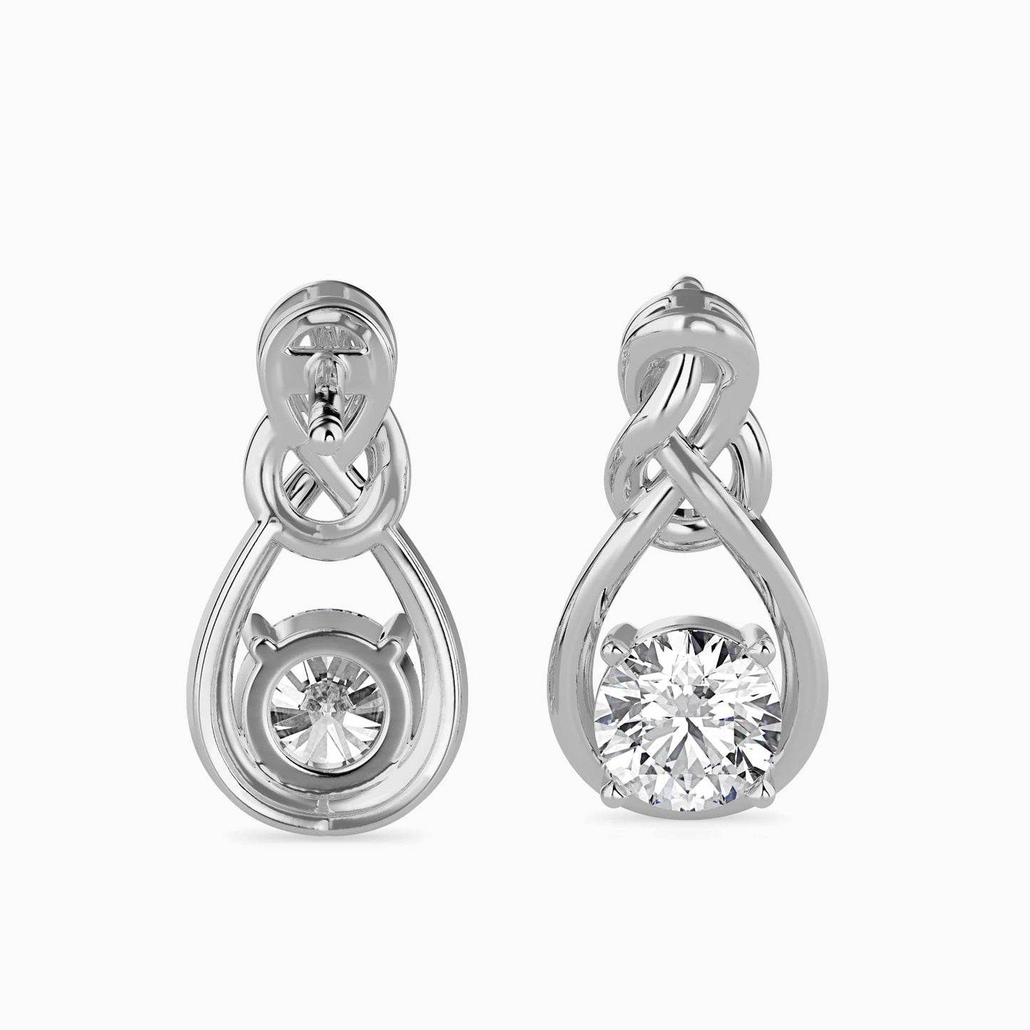 Natty Diamond Solitaire Earring White Gold