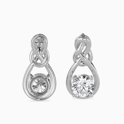 Natty Diamond Solitaire Earring White Gold