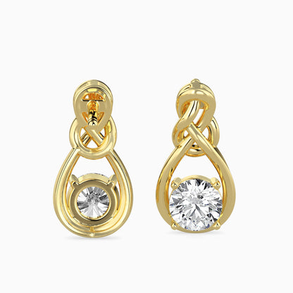 Natty Diamond Solitaire Earring Yellow Gold