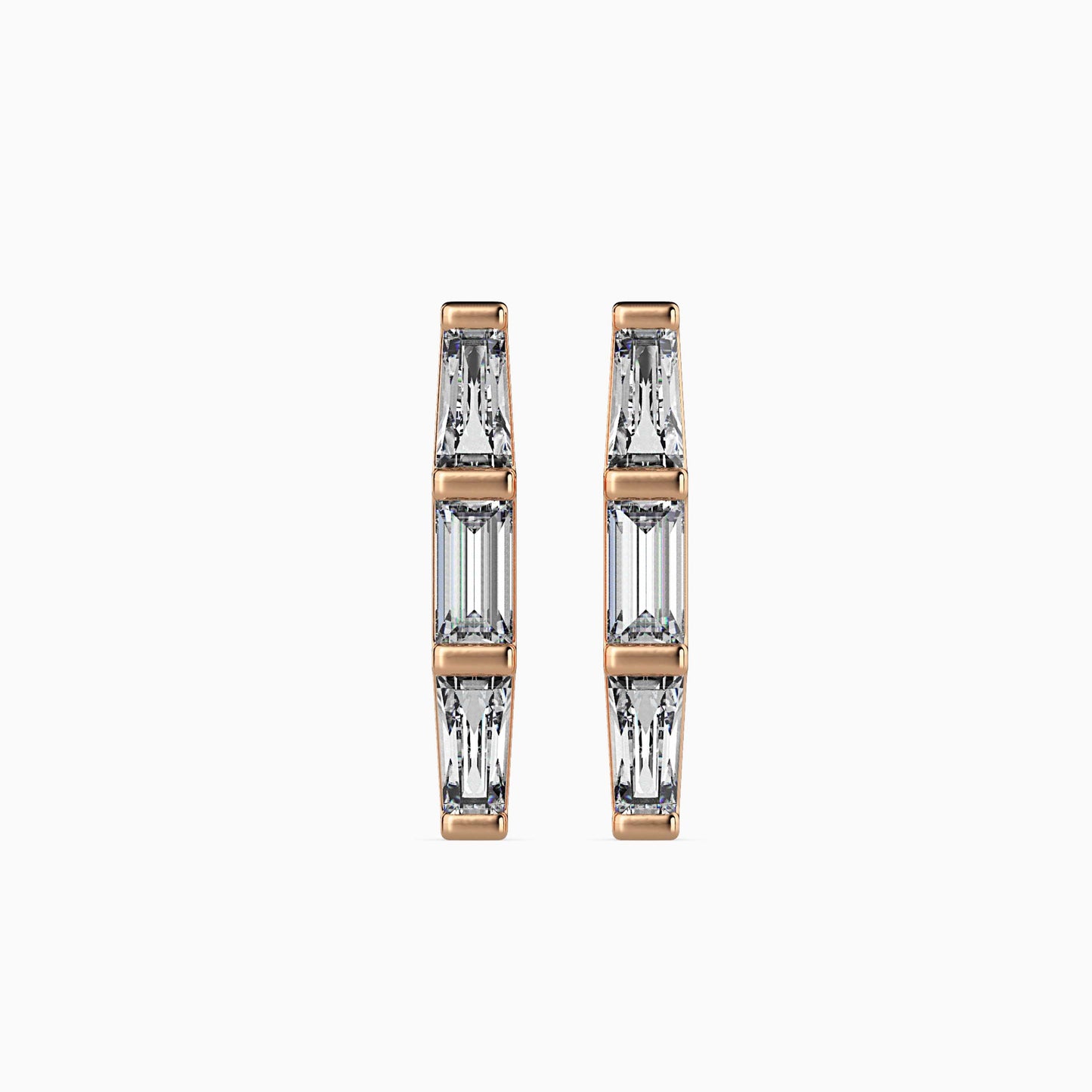 Hera Diamond Solitaire Earring Rose Gold