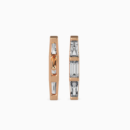 Hera Diamond Solitaire Earring Rose Gold