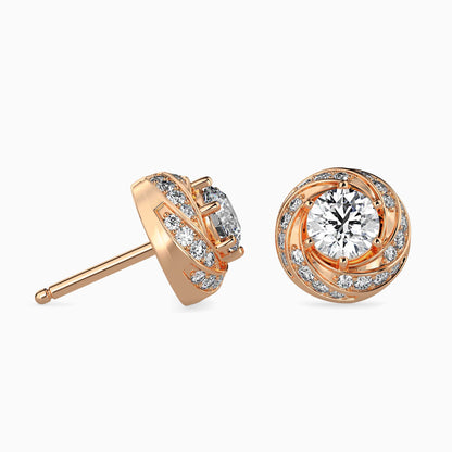 Heavenly Gem Solitaire Earring Rose Gold