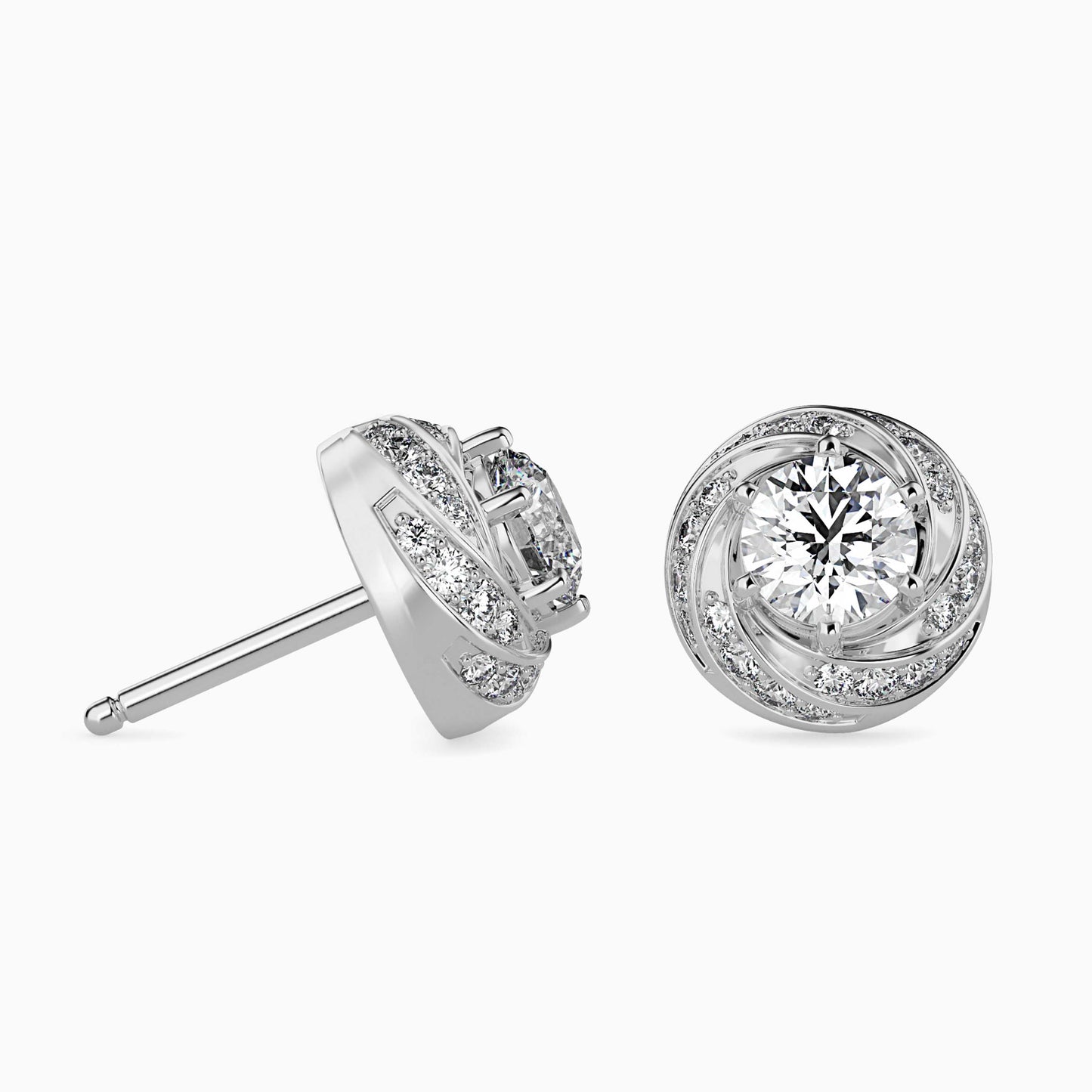 Heavenly Gem Solitaire Earring Platinum