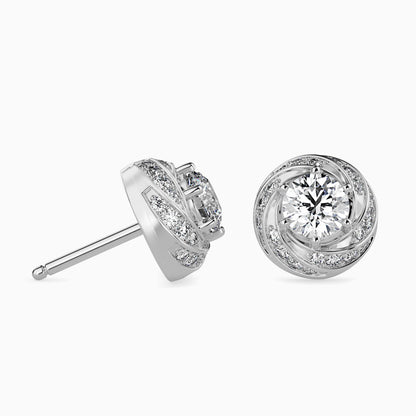 Heavenly Gem Solitaire Earring White Gold