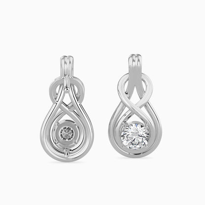 Lefou Solitaire Diamond Earring Platinum