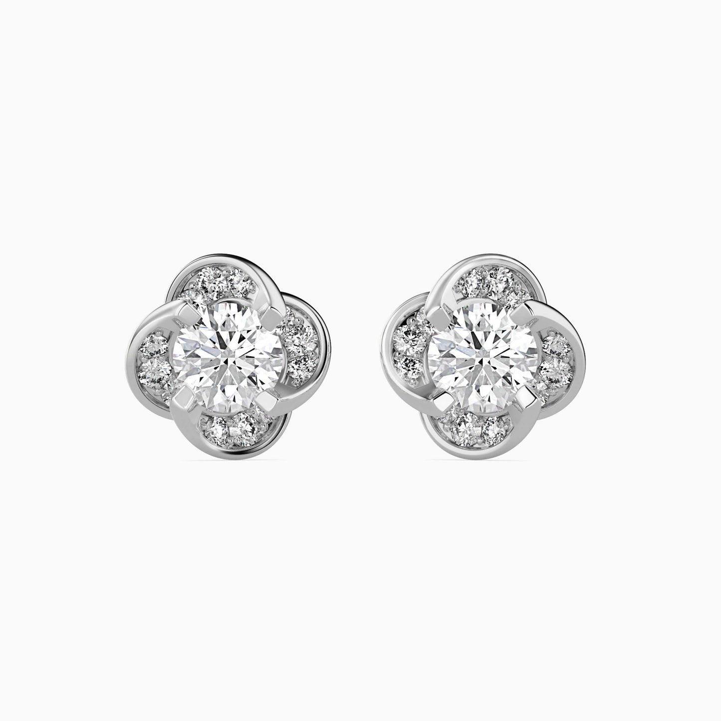 Piec Solitaire Diamond Earring Platinum