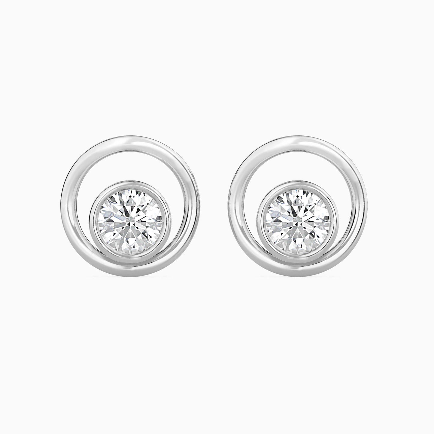 Bestia Diamond Solitaire Earring White Gold