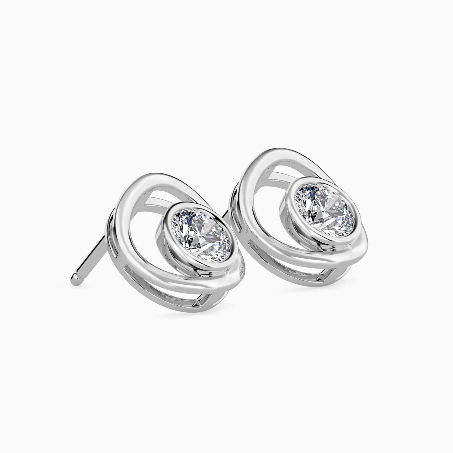 Bestia Diamond Solitaire Earring White Gold