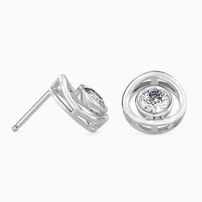 Bestia Diamond Solitaire Earring White Gold