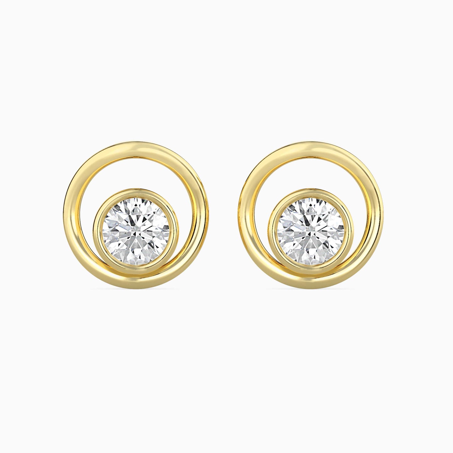 Bestia Diamond Solitaire Earring Yellow Gold