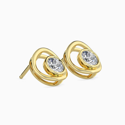 Bestia Diamond Solitaire Earring Yellow Gold