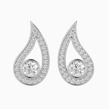 Trybik Diamond Solitaire Earring Platinum