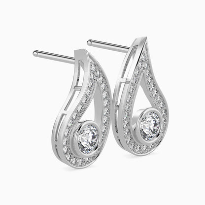 Trybik Diamond Solitaire Earring Platinum