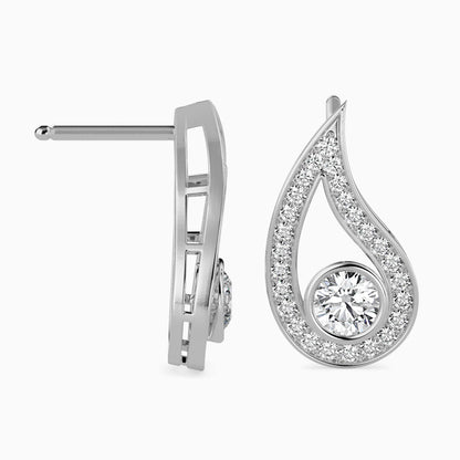 Trybik Diamond Solitaire Earring Platinum