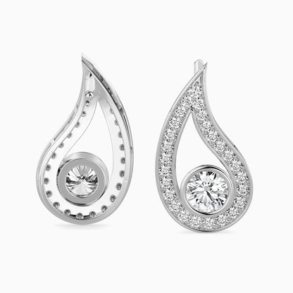 Trybik Diamond Solitaire Earring Platinum