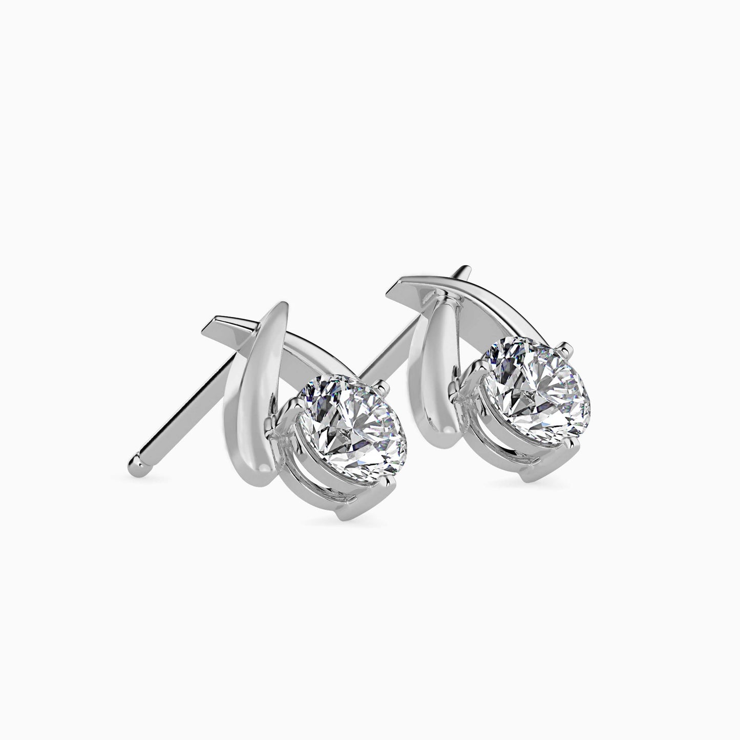 Aquata Solitaire Diamond Earring White Gold