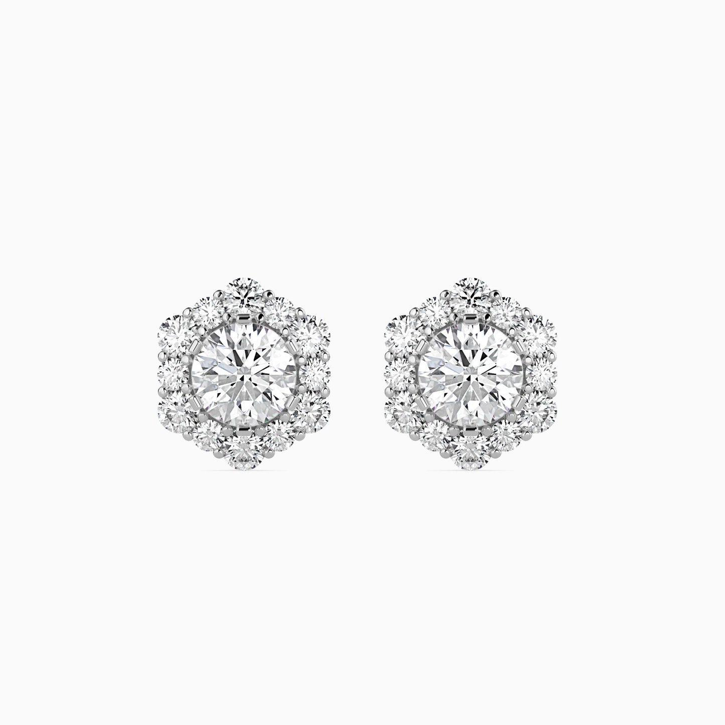 Gaston Diamond Solitaire Earring Platinum