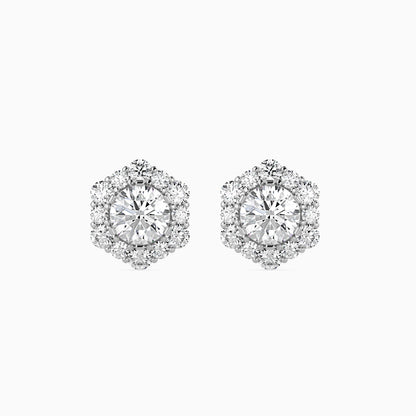 Gaston Diamond Solitaire Earring White Gold