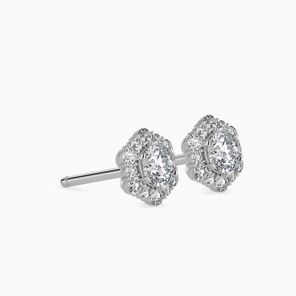 Gaston Diamond Solitaire Earring Platinum