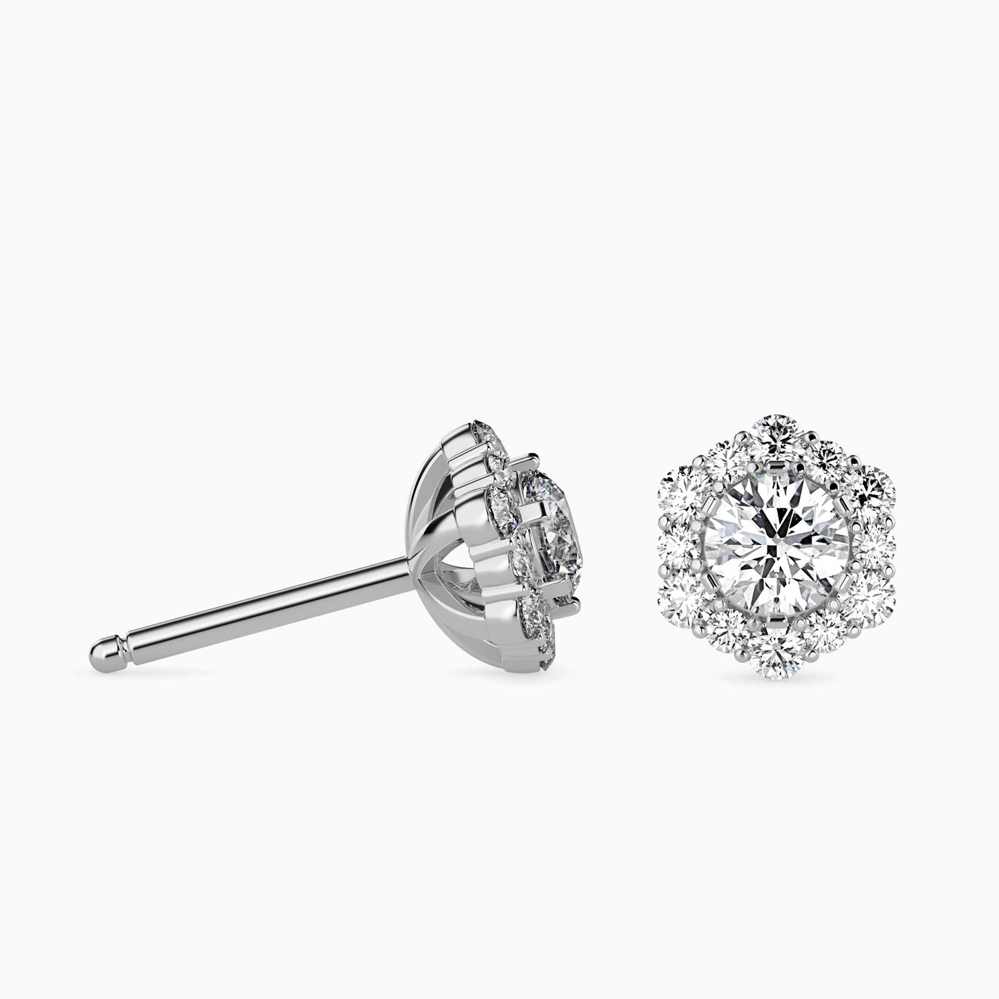 Gaston Diamond Solitaire Earring Platinum