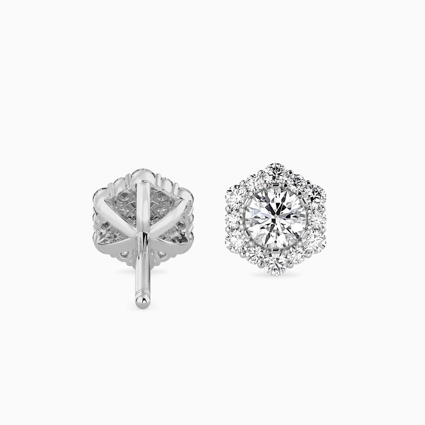 Gaston Diamond Solitaire Earring Platinum