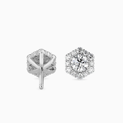 Gaston Diamond Solitaire Earring White Gold