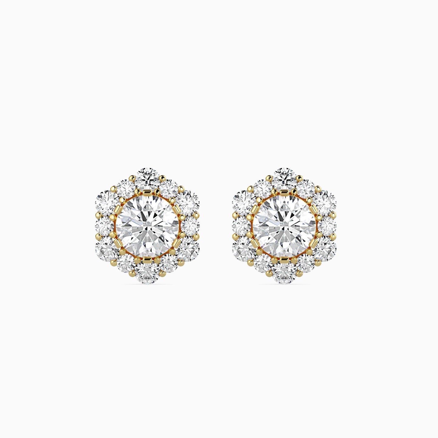 Gaston Diamond Solitaire EarringYellow Gold