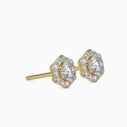 Gaston Diamond Solitaire EarringYellow Gold